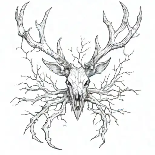 Deer Antlers And Spider Legs