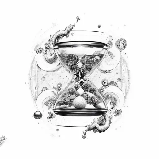 Hourglass Filled With Swirling Dna Strands