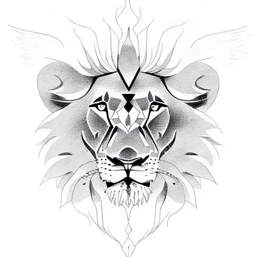 Lion With Eagle Tattoo Design