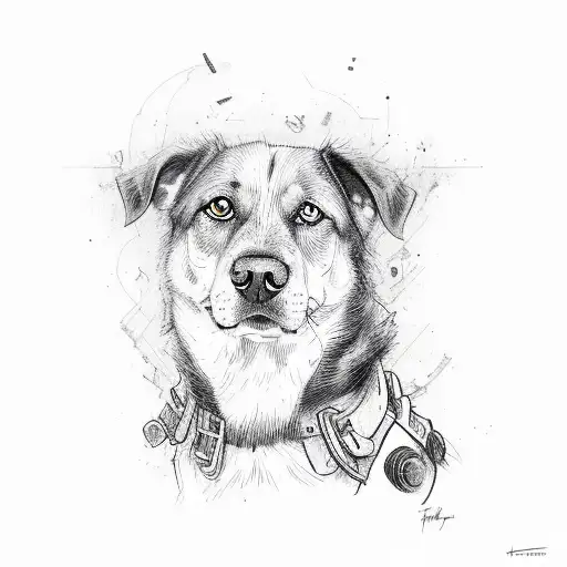 A Portrait Of A Dog From The Last Of Us Game