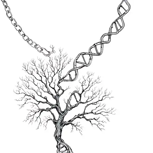 Dna Chain And Tree