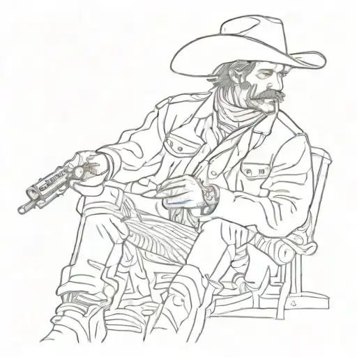Cowboy With A Sigarette Before Sunrize