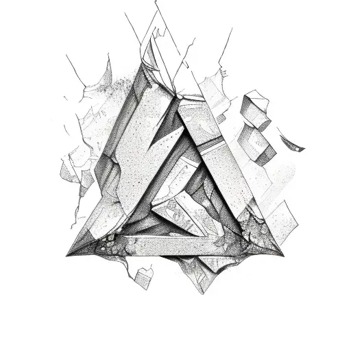 The Word Broken In Shattered Font