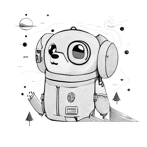 Jake The Dog And Finn The Human Travelling Through Space