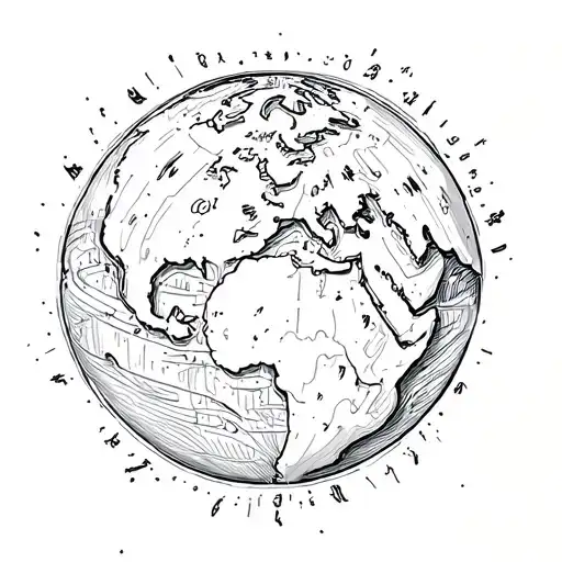 Us Against The World With A Globe Surrounded