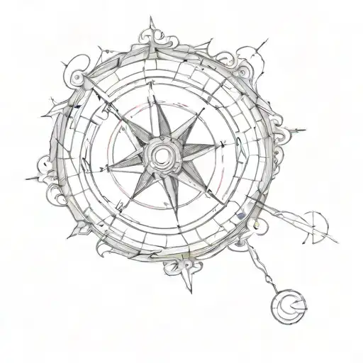 The Compass Peeks Out Of The Seam