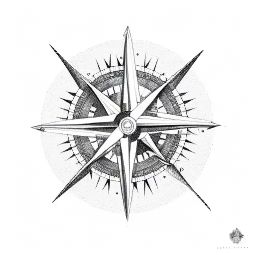 A Compass With A Plane