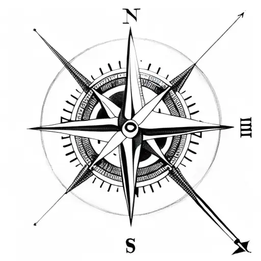 A Compass With A Plane