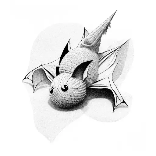 Knitted Bat Controlled By Hand Like A Doll