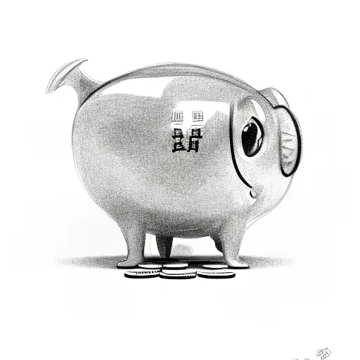 A Sketch Of A Student Counting Money