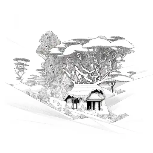 A Modern Concept Of A Remote Work Setup Surrounded By Nature And Wildlife