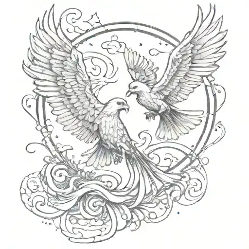 Pisces With Eagle Soaring