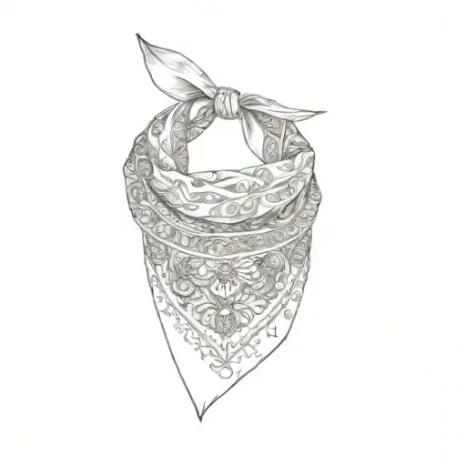 A Black And White Bandana