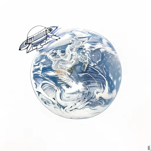 Astronaut Touching A Planet