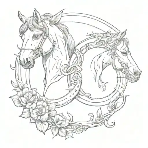 Dog Paw And Horse Shoe