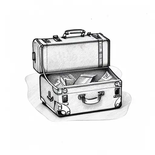 A Vintage Suitcase With Travel Stickers