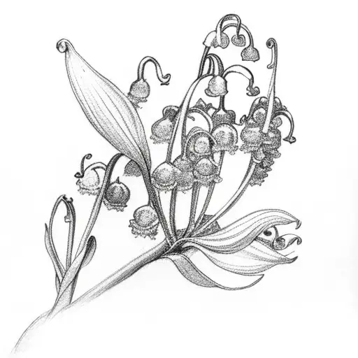Lily Of The Valley And Larkspur Flowers