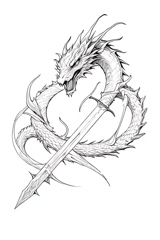 Dragon Around A Broken Sword