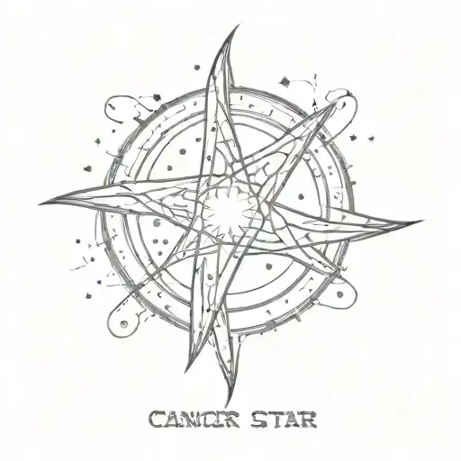Cancer Star Sign With Star Constellation Intertwined