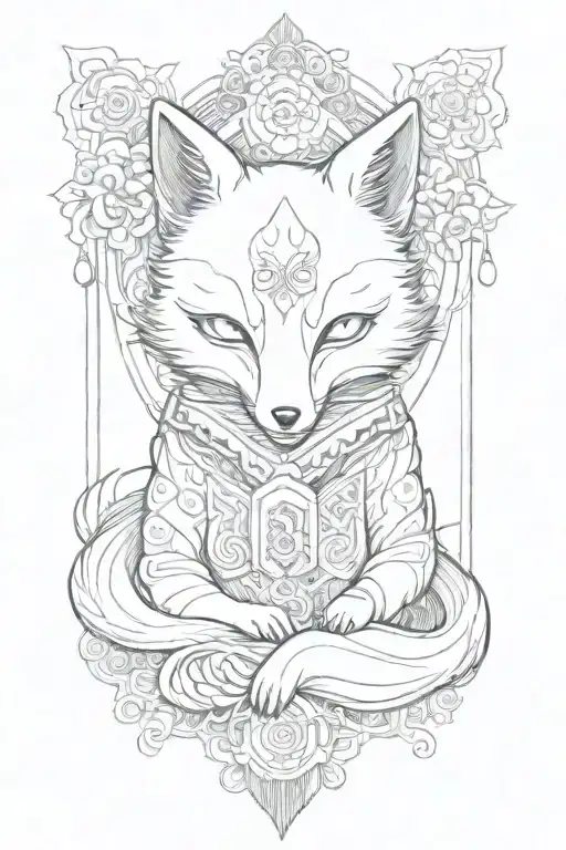 Kitsune Fox Inside Omamori Talisman