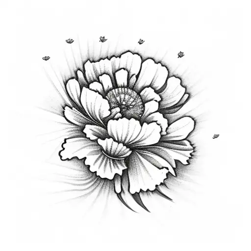 Bee With White Carnations