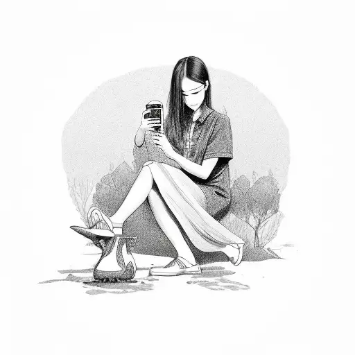 Girls Moling Spliff Under Tree