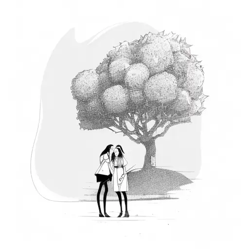 Girls Smoking Bong Under Tree