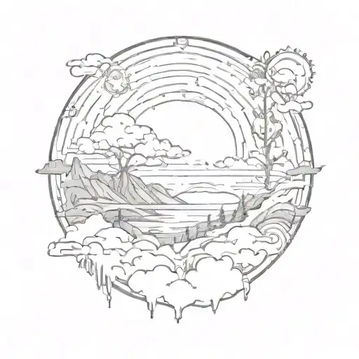 Fog Lifting Up With The Sun Rising