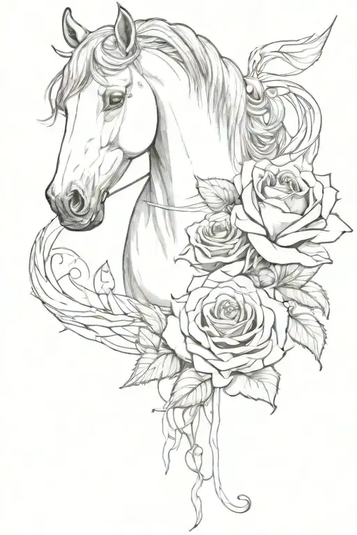 Rose And Horse