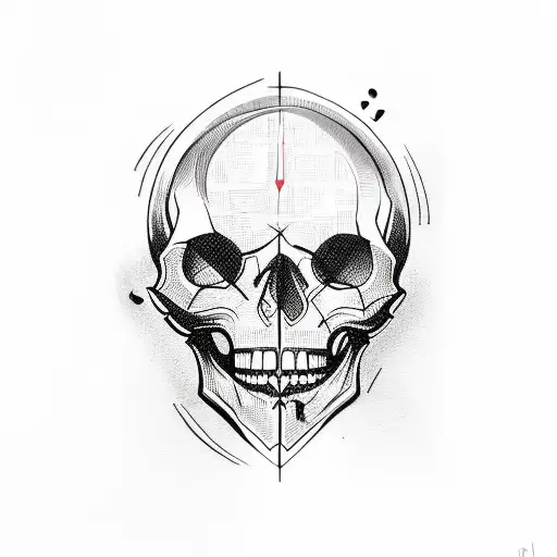 Skull And Clock On The Arm