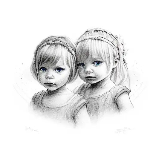 Two Little Girls One Age 3 And One Newborn With The Names Sienna And Nova