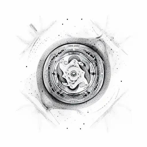 Ying And Yang With Zodiac Cancer