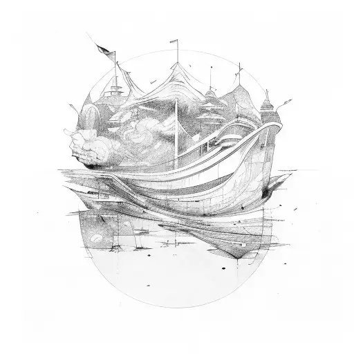 Abstract Lines On The Back