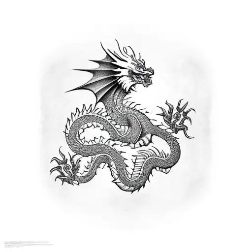 Dragon Around Arm Ending On Chest