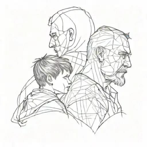 Abstract Father And Son Photo