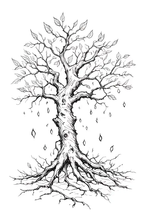 Poison Tree With Leaves Falling