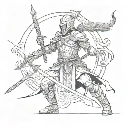 Warrior Wielding A Spear