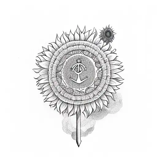 An Anchor With A Sunflower