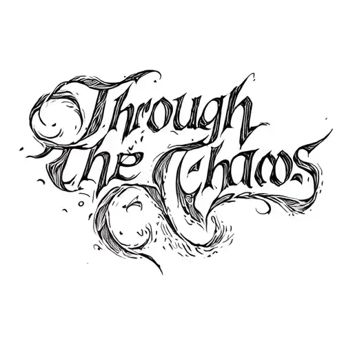 Through The Chaos As It Swirls In Irish Font