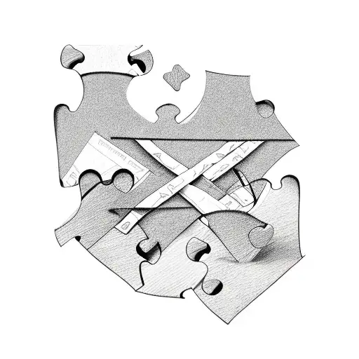 Playing Card With Puzzle Pieces And Cancer Ribbon