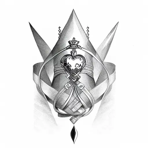 Queen Of Hearts And Cancer Ribbon