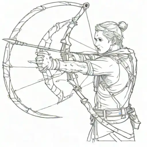 Injured Archer Shooting An Arrow