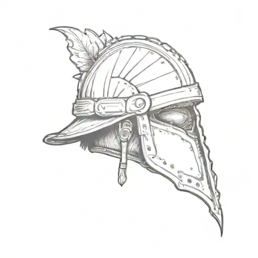 Acorn Wearing Military Helmet