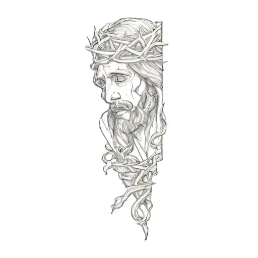 Jesus With Crown Of Thorns
