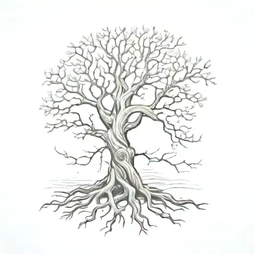 Tree With Intricate Roots