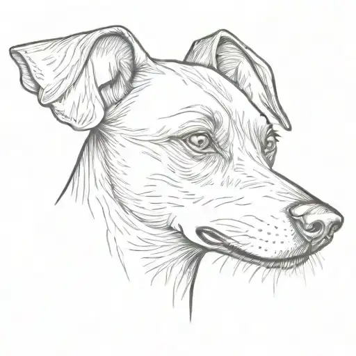 Minature Pinscher Dog Head