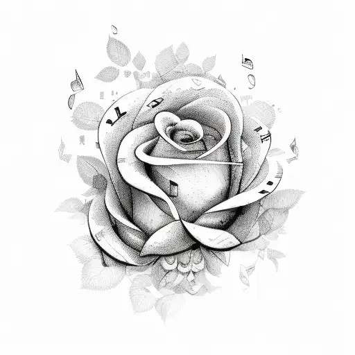 Music With Roses And Nature