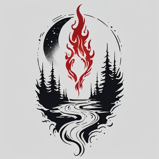 Crimson Path of Moonfire Tattoo idea