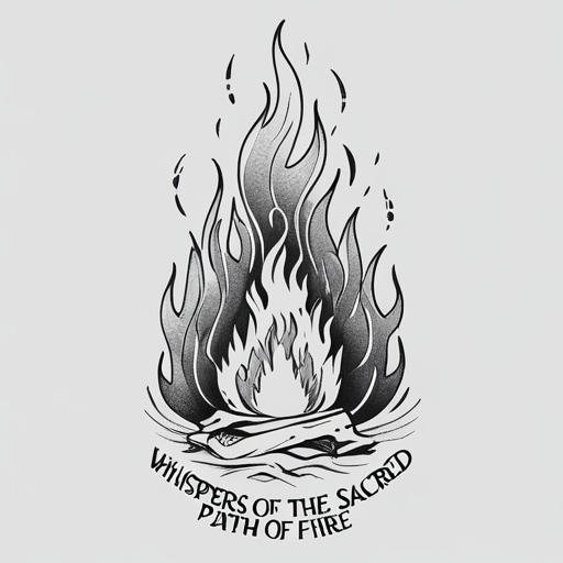 Whispers of the Sacred Path of Fire Tattoo idea