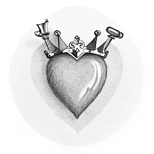A Heart-shaped Lock With A Crown Key Symbolizing The Strength Of Love